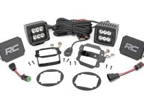 Jeep 2 Inch Cree LED Fog Light Kit Black Series 10-18 Wrangler JK Rough Country