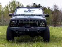 8 Inch CREE LED Light Bar Single Row, Pair Black Series w/Cool White DRL Rough Country