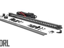 30 Inch CREE LED Light Bar Single Row Black Series w/Cool White DRL Rough Country