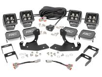 Chevrolet LED Fog Light Kit Black Series w/White DRL 07-13 Silverado 1500 Rough Country