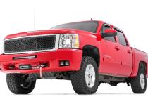 Chevrolet LED Fog Light Kit Black Series w/White DRL 07-13 Silverado 1500 Rough Country
