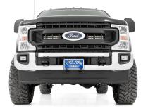 LED Light Kit Grille Mount 10 Inch Black Series Slimline 20-21 Ford Super Duty Rough Country