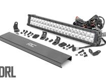 20-Inch Cree LED Light Bar - Dual Row Chrome Series w/ Cool White DRL Rough Country
