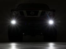 Nissan LED Fog Light Kit Black Series 05-19 Frontier Rough Country
