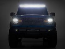 LED Light Upper Windshield 50 Inch Black Single Row 21-Up Ford Bronco Rough Country