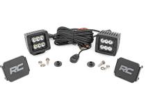 LED Light Ditch Mount 2 Inch Black Series Pair Spot Pattern 21-Up Ford Bronco Rough Country