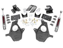 2 Inch Front Lowering Kit 4 Inch Rear Lowering Alum/Stamped Knuckle 14-18 Chevy/GMC 1500 Rough Country