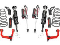 3 Inch Lift Kit Upper Control Arms RR Coils Vertex Red Toyota 4Runner (10-24) Rough Country