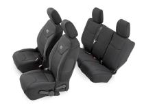 Jeep Neoprene Seat Cover Set Black 08-10 Wrangler JK Unlimited Rough Country