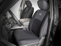 Dodge Neoprene Front &amp;amp; Rear Seat Covers 09-18 RAM 1500 Rough Country
