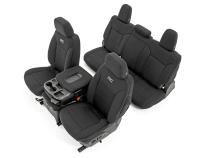 GM Neoprene Seat Covers Front and Rear Black For 19-21 1500 Rough Country