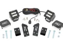 Polaris Dual LED Cube Kit w/Black Series Flood LED's 20-21 Polaris RZR PRO XP Rough Country