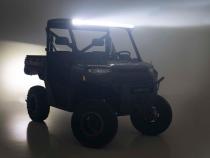 LED Light Front Mount 50 Inch Single Row Black Pair with Factory Wiper 14-22 Polaris Ranger 1000XP Rough Country