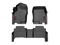 Heavy Duty Floor Mats Front/Rear-08-20 Nissan Frontier Crew Cab Rough Country